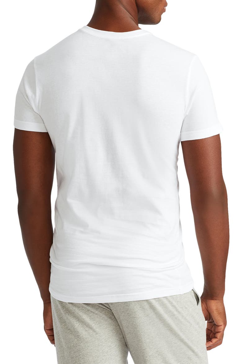 5-Pack Slim Fit V-Neck T-Shirts, Alternate, color, WHITE