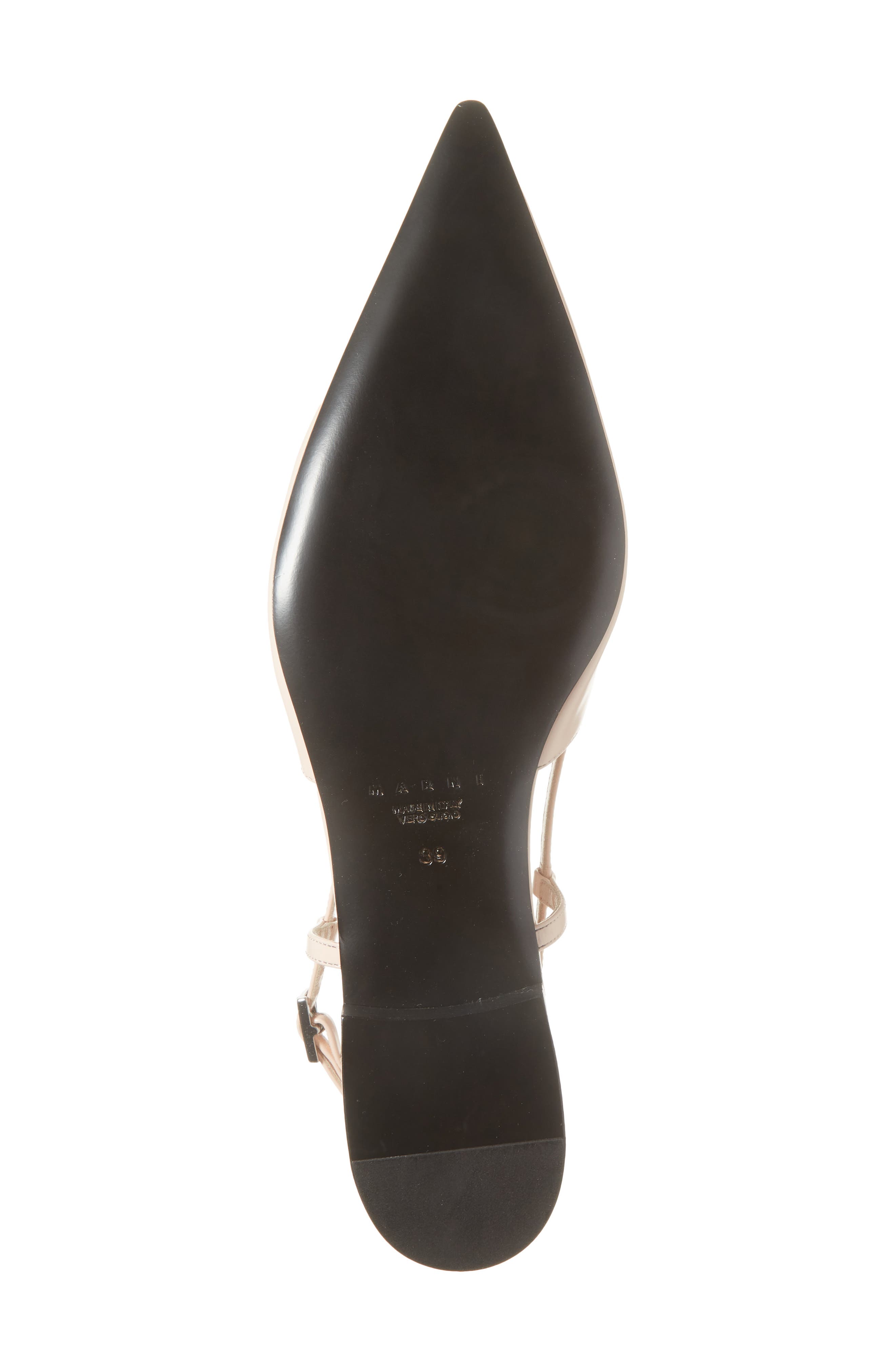 Marni Trunkaroo Pointed Toe Slingback Flat, Alternate, color, Rose