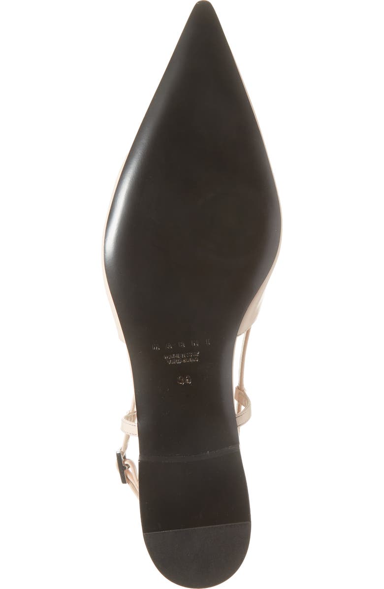 Marni Trunkaroo Pointed Toe Slingback Flat, Alternate, color, Rose