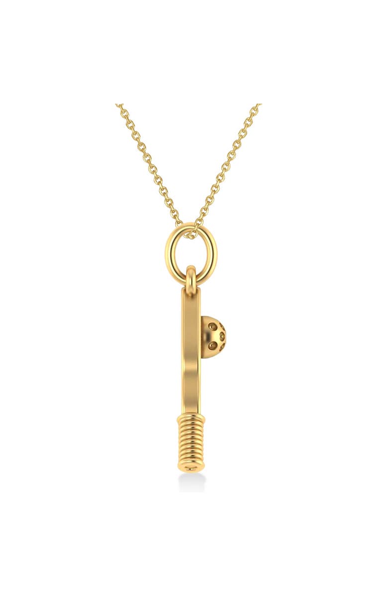 ALLUREZ Large Pickleball Paddle Pendant Necklace 14k, Alternate, color, Yellow Gold