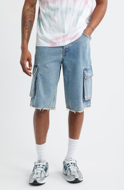 Barrels Denim Cargo Shorts (Vanilla Bean)