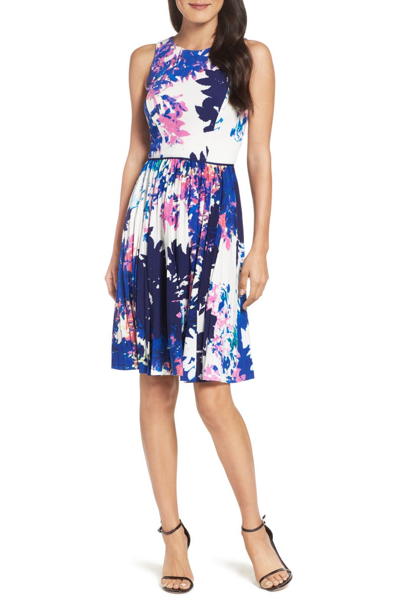 Maggy London Stretch Fit & Flare Dress, Main, color,