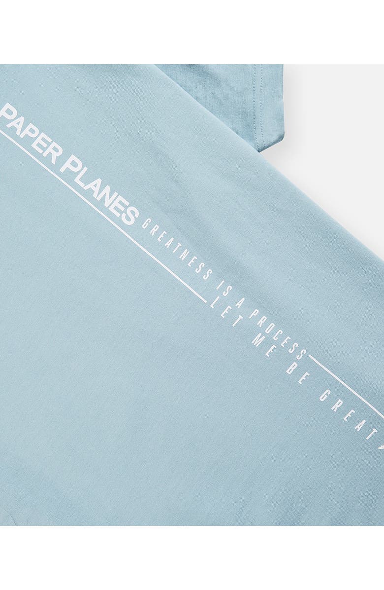 PAPER PLANES Let Me Be Great Graphic T-Shirt, Alternate, color, Light Blue