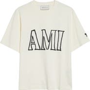 AMI PARIS Boxy Cotton Graphic T-Shirt