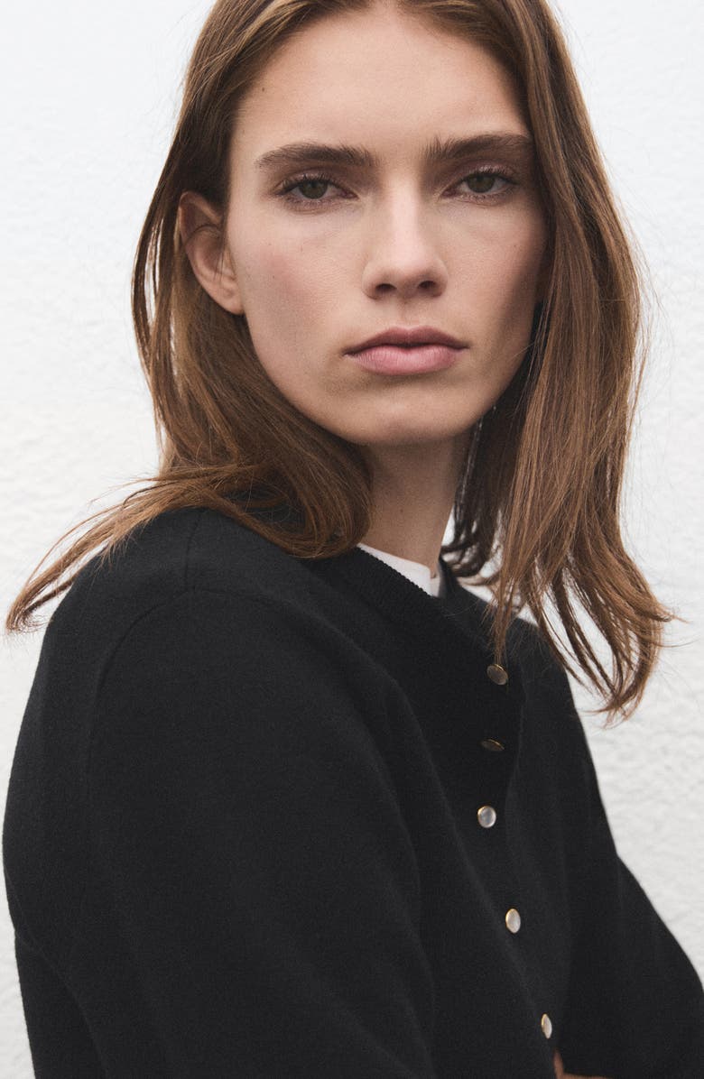 MANGO Crewneck Cardigan, Alternate, color, 