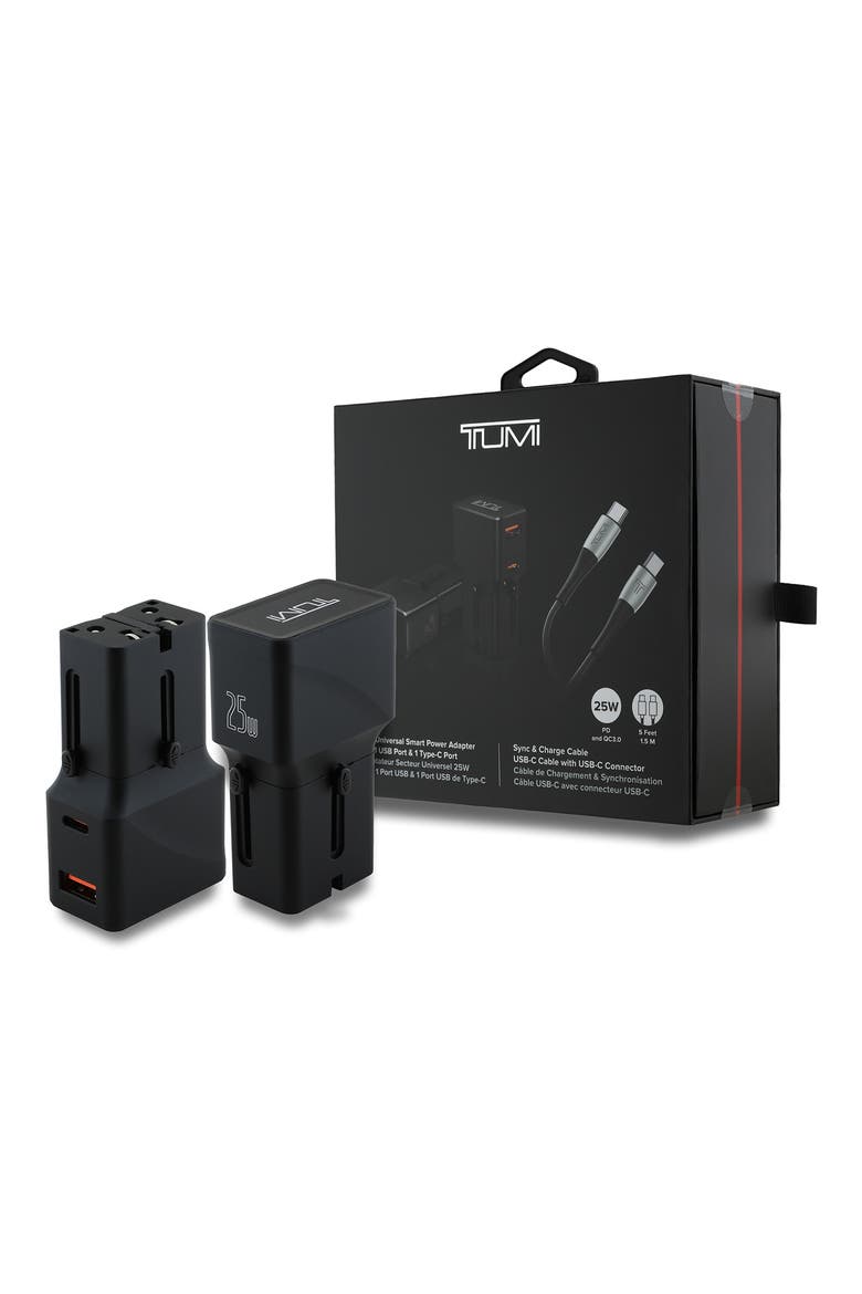 TUMI 変換プラグケース USB-Cケーブル付き TUMI Bundle Smart Travel Adaptor & USB-C Cable Set | Nordstromrack