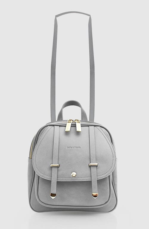 Belle & Bloom Camila Leather Backpack In Grey