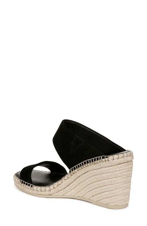 Vince Greta Espadrille Platform Wedge Slide Sandal In Black