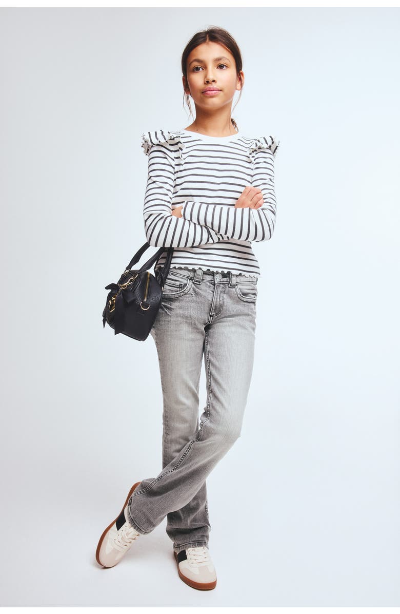 H&M Bootcut Leg Low Jeans, Alternate, color, Washed Denim Gray