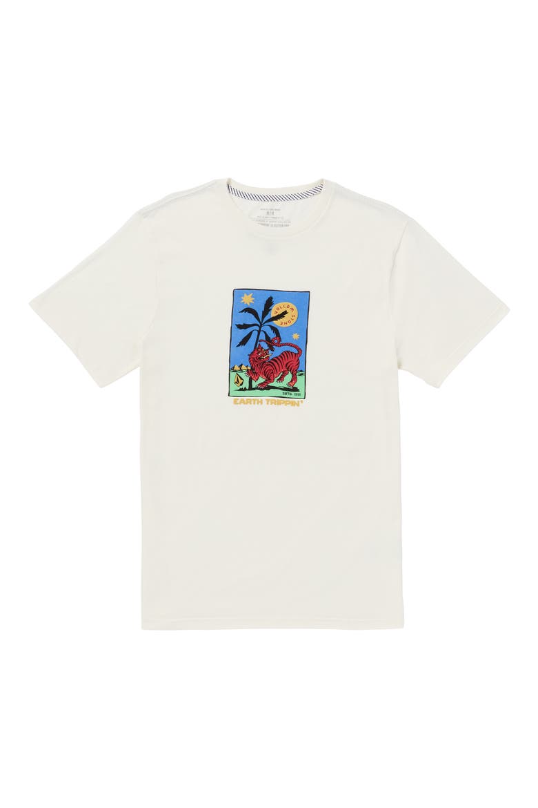 Tarot Tiger Cotton Graphic T-Shirt, Alternate, color, OFF WHITE
