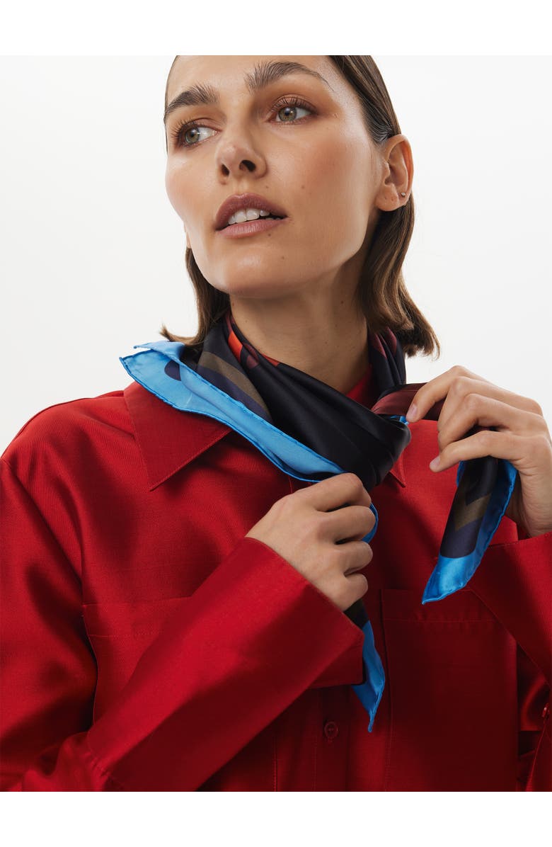 Alas Square Silk Shawl, Alternate, color, Late Bloomer