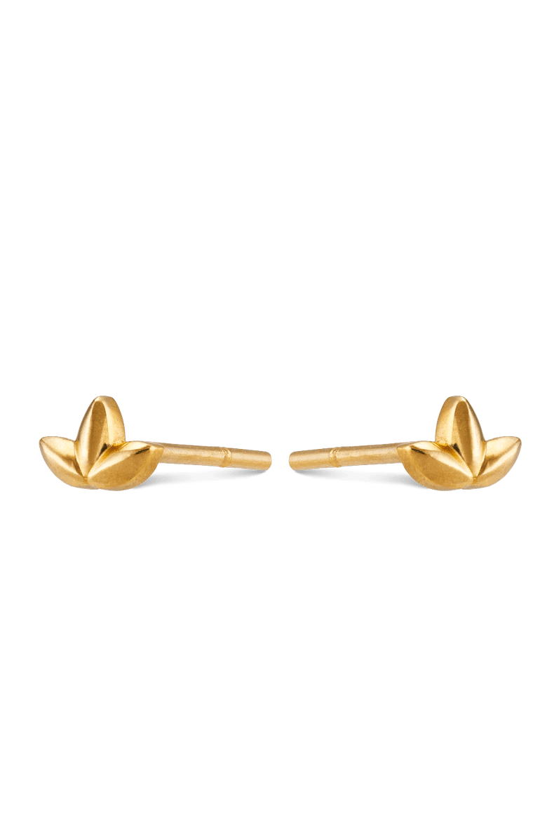 7879 Lotus Stud Earrings, Alternate, color, Gold 9K