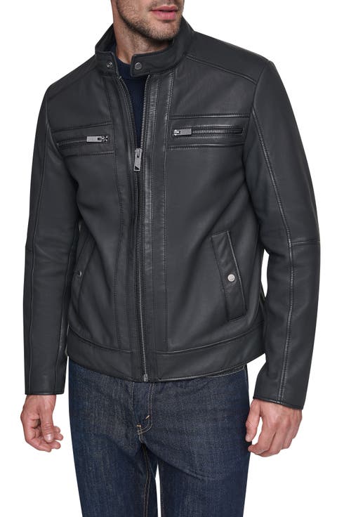 Nubuck Leather Racer Jacket