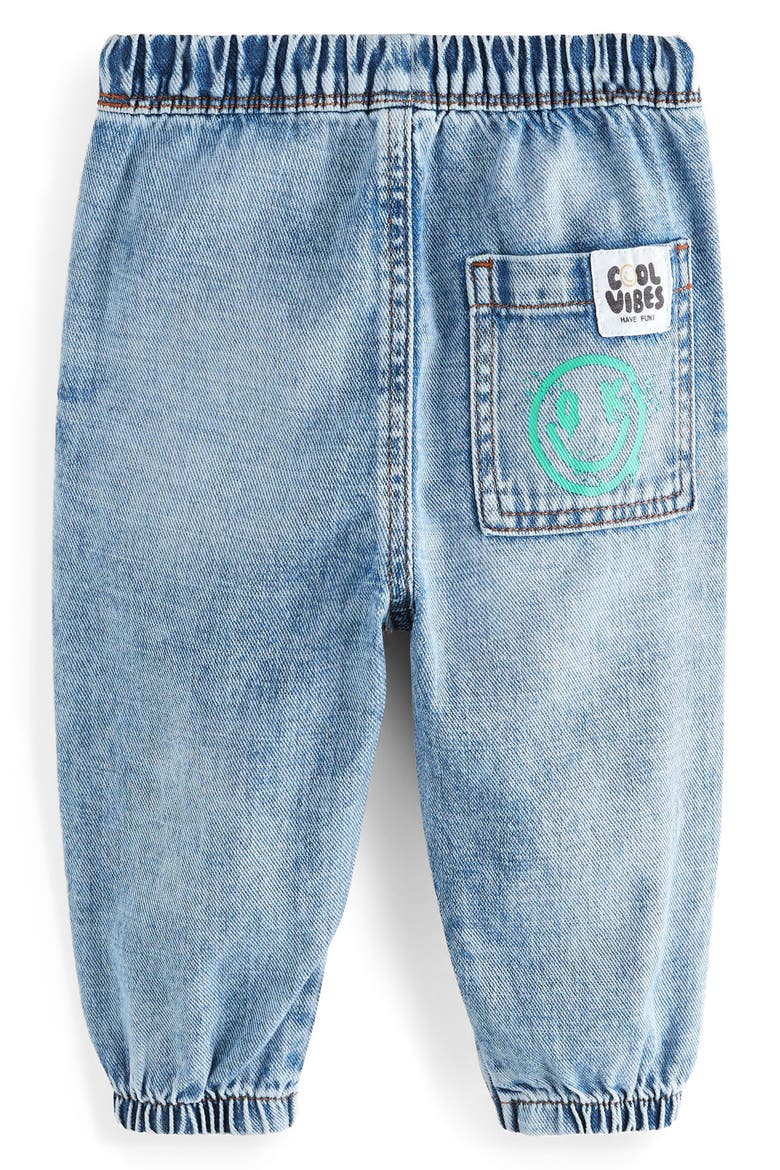 Kids' Smile Elastic Waist Graphic Jeans, Alternate, color, BLUE
