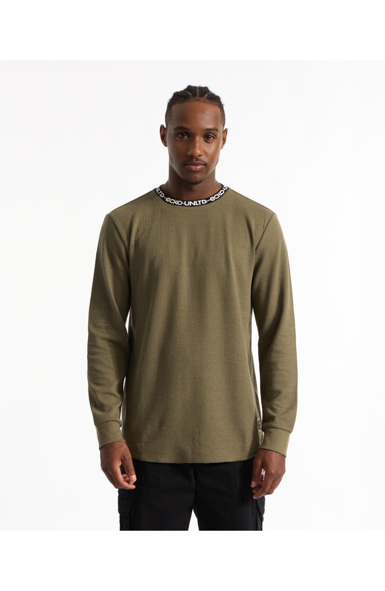 Ecko Unltd. Keep Your Head Up Thermal Top, Main, color, Olive