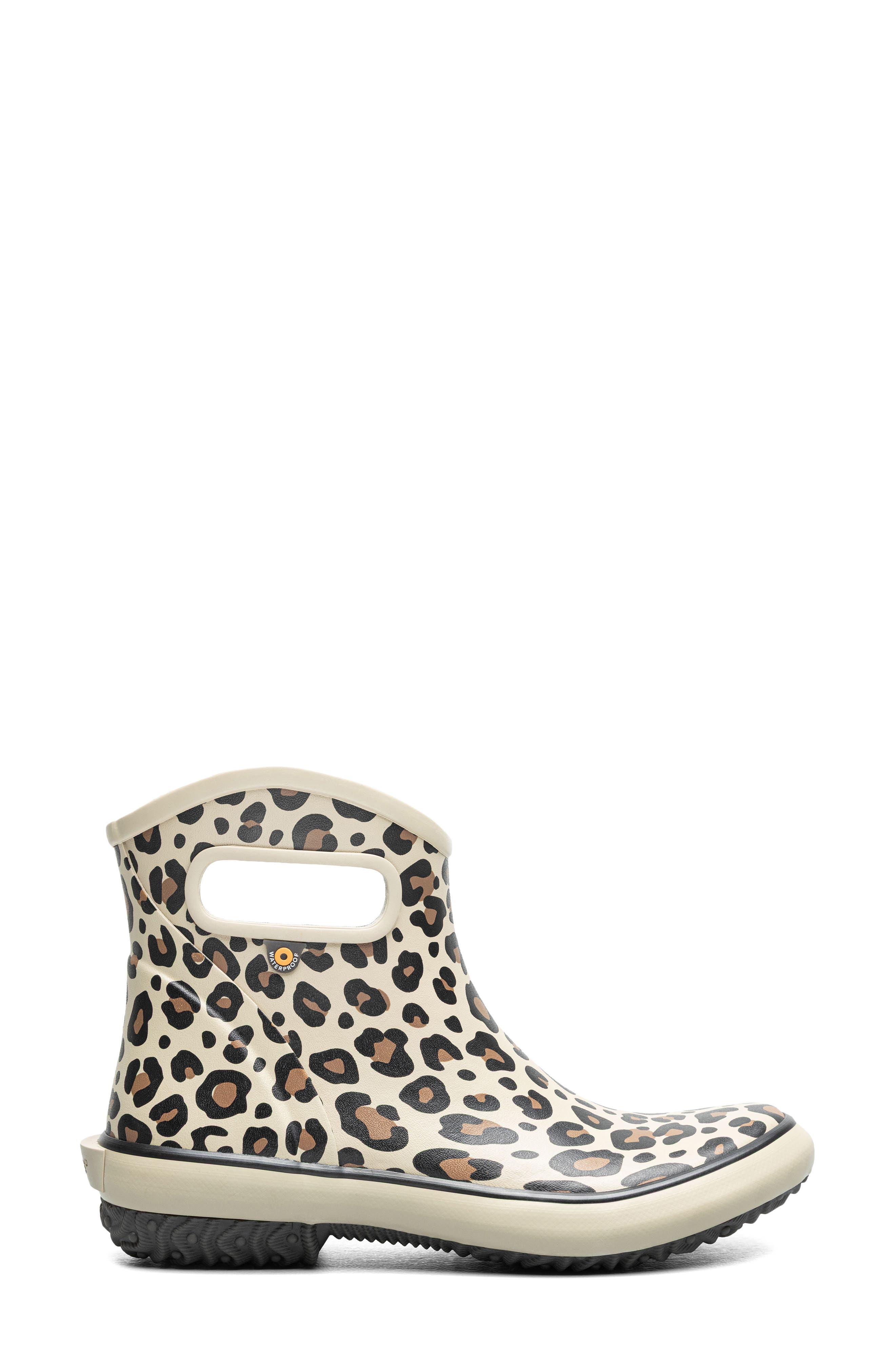 Patch Waterproof Rain Boot, Alternate, color, TAUPE MULTI