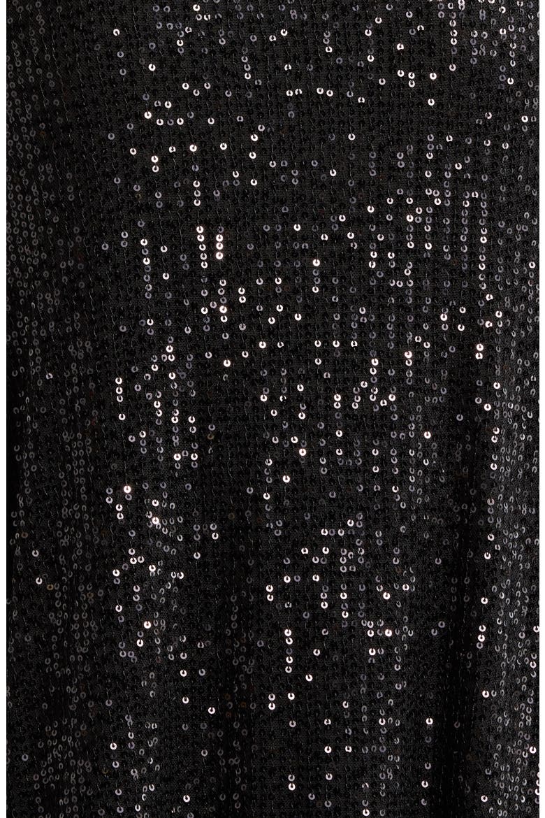 Friday Nights Sequin Strapless Maxi Dress, Alternate, color, BLACK-SILVER