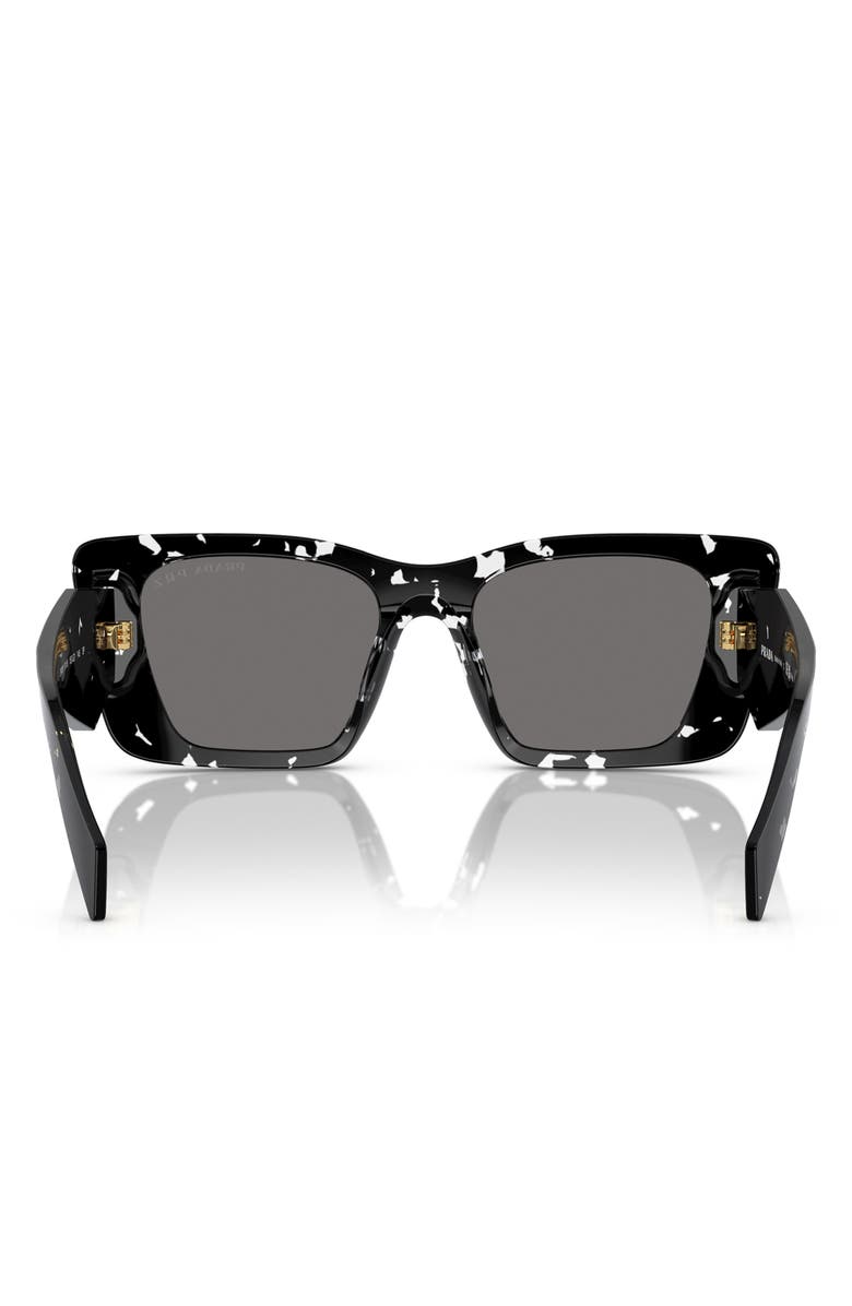 Prada 51mm Butterfly Polarized Sunglasses, Alternate, color, Crystal Grey