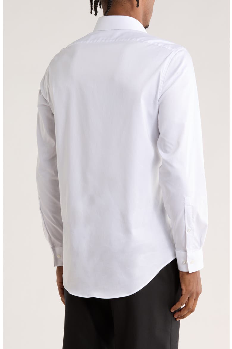 Slim Fit All-Season Stretch Dress Shirt, Alternate, color, WHITE