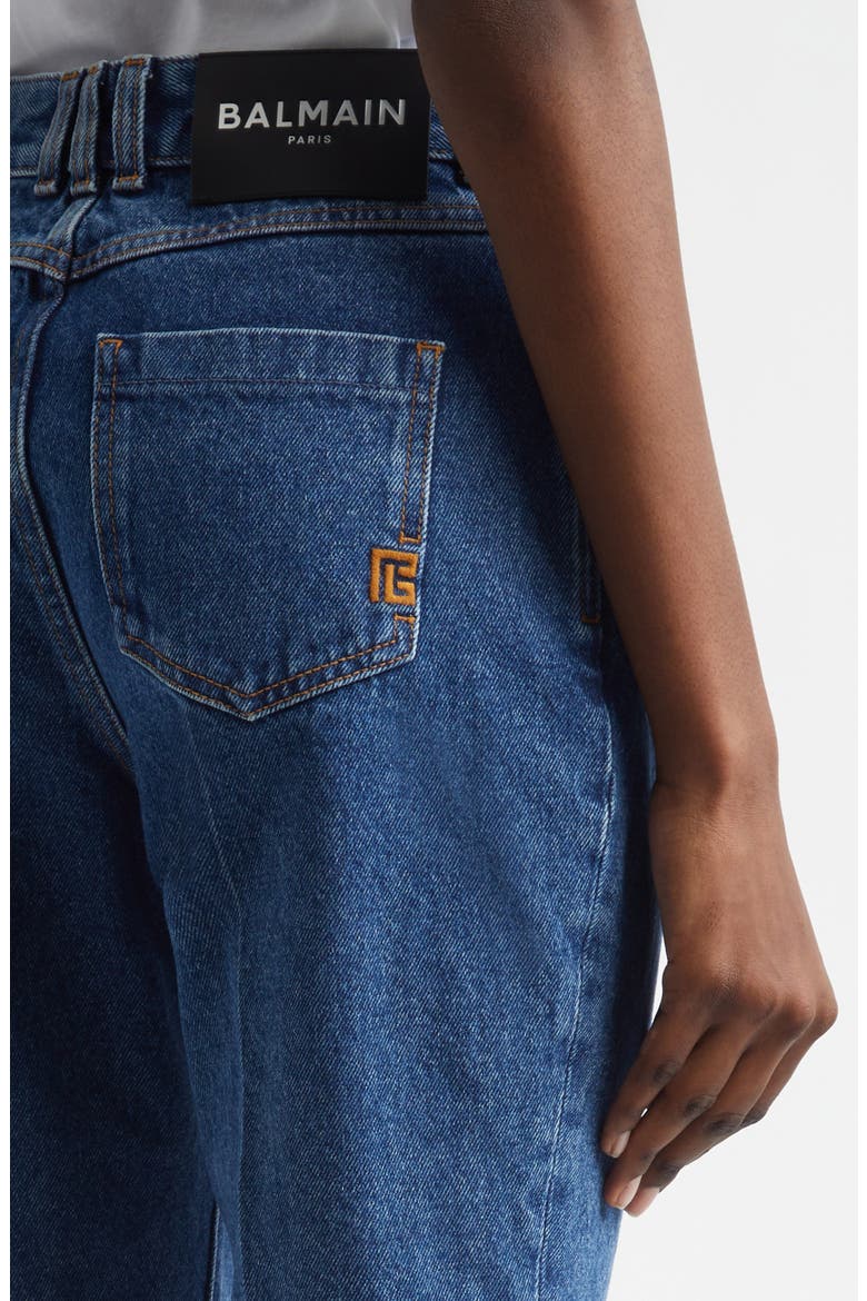 High Waist Straight Leg Jeans, Alternate, color, 6EX BLEU JEAN DARK