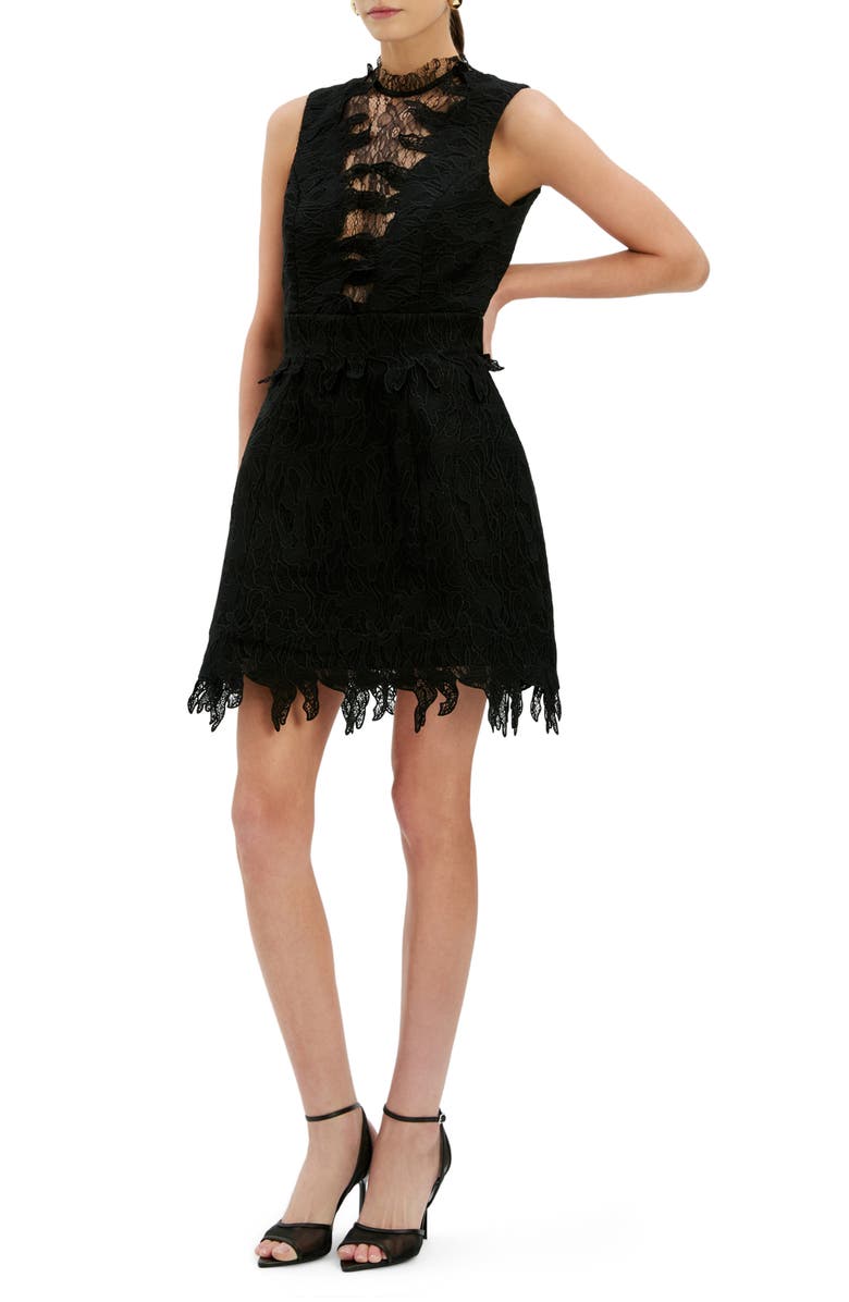 Bardot Silas Hourglass Minidress, Alternate, color, Black