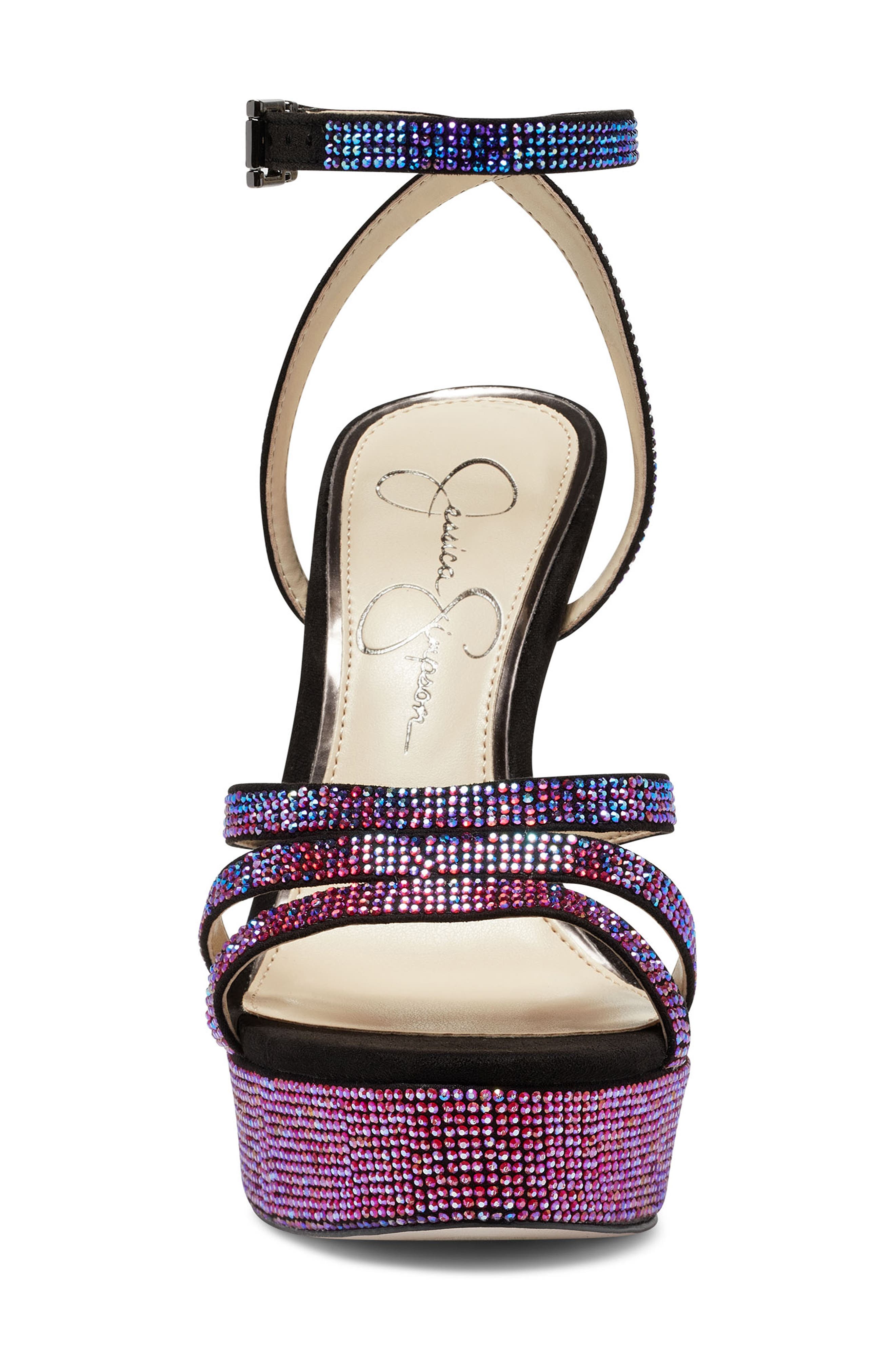 Balina Platform Sandal, Alternate, color, BLACK/AMETHY