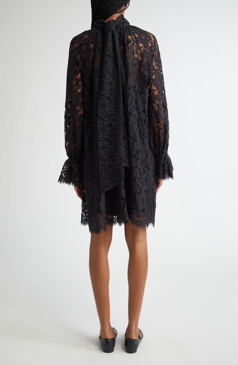 Chloé Tie Neck Long Sleeve Lace Dress, Alternate, color,