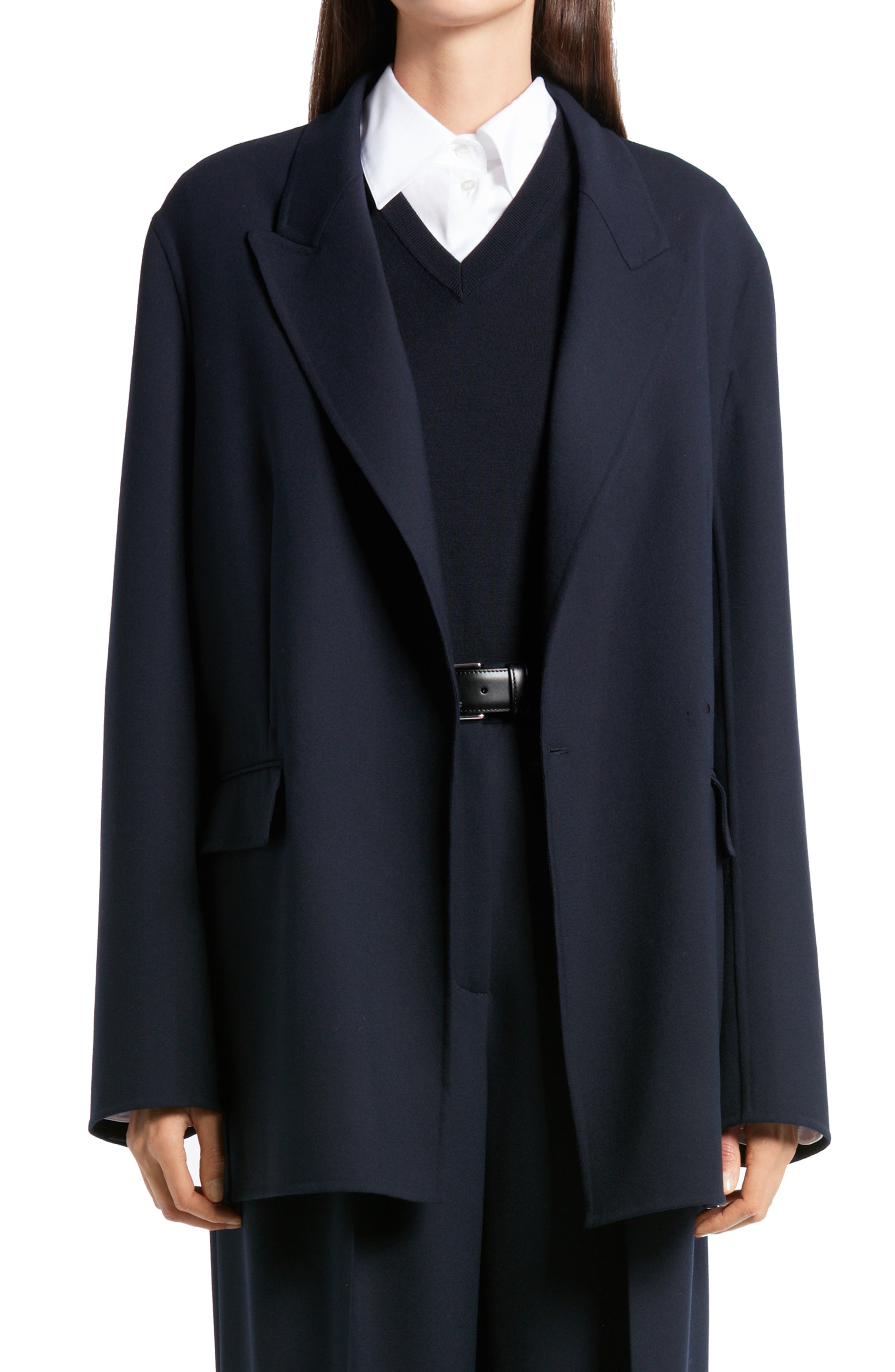 The Row Tristan Double Breasted Wool Jacket (Women) | Nordstrom