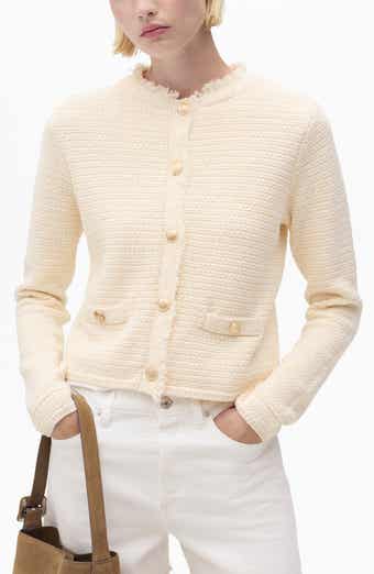 MANGO Frayed Edge Cardigan