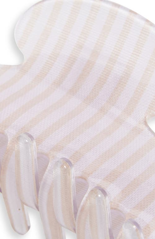 France Luxe Couture Stripe Small Claw Clip In Neutral