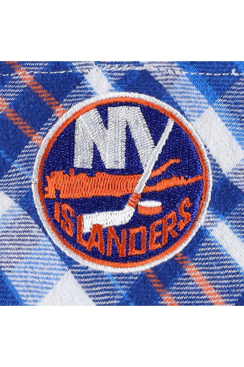 Women's Concepts Sport Royal New York Islanders Mainstay Flannel Full-Button Long Sleeve Nightshirt, Alternate, color, Royal