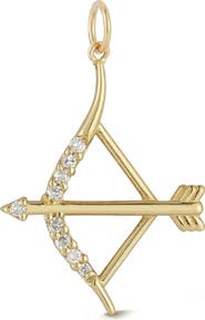 Ember Fine Jewelry 14k Gold Diamond Bow & Arrow Charm