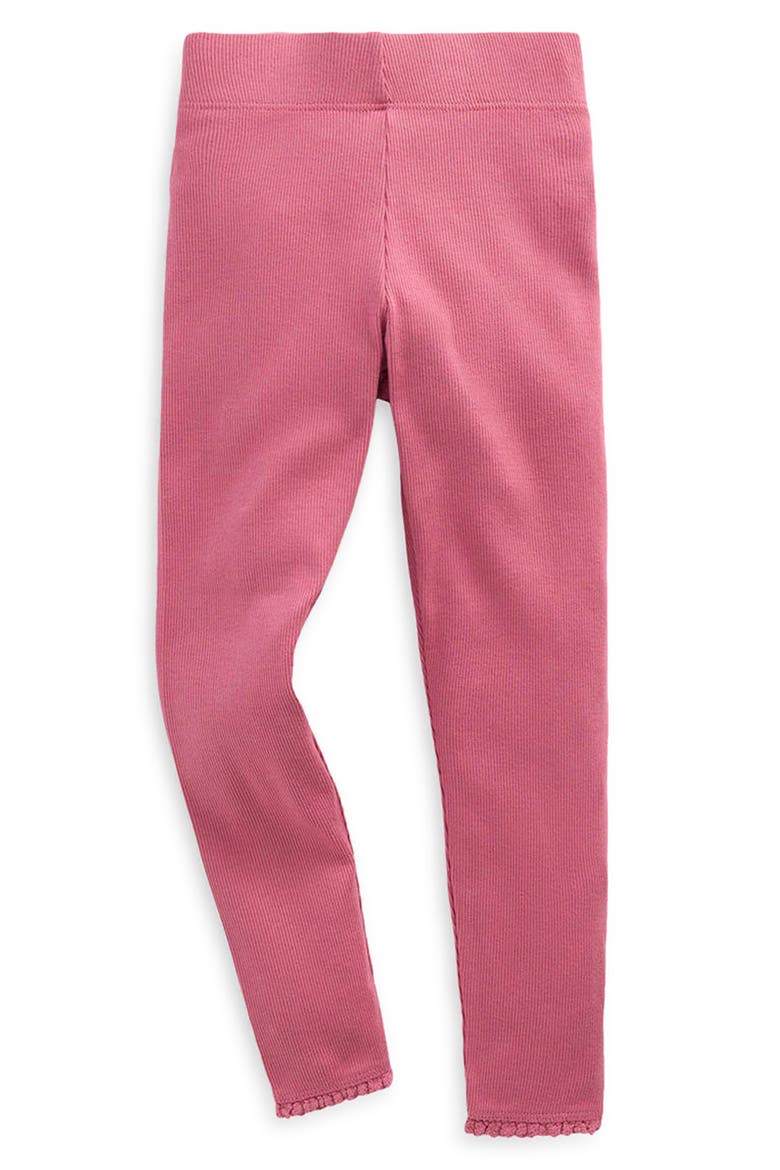Kids' Ribbed Leggings, Main, color, PINK HEATHER