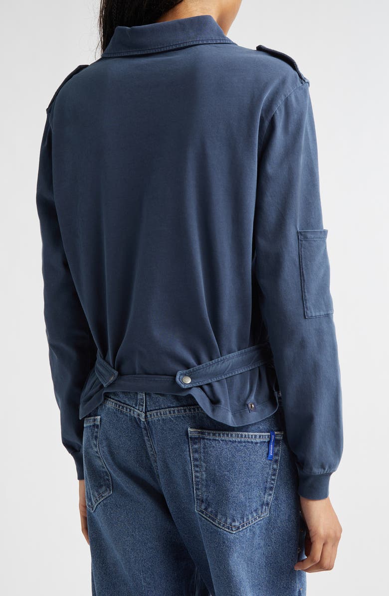 Paloma Wool Tristan Organic Cotton Polo, Alternate, color, Navy