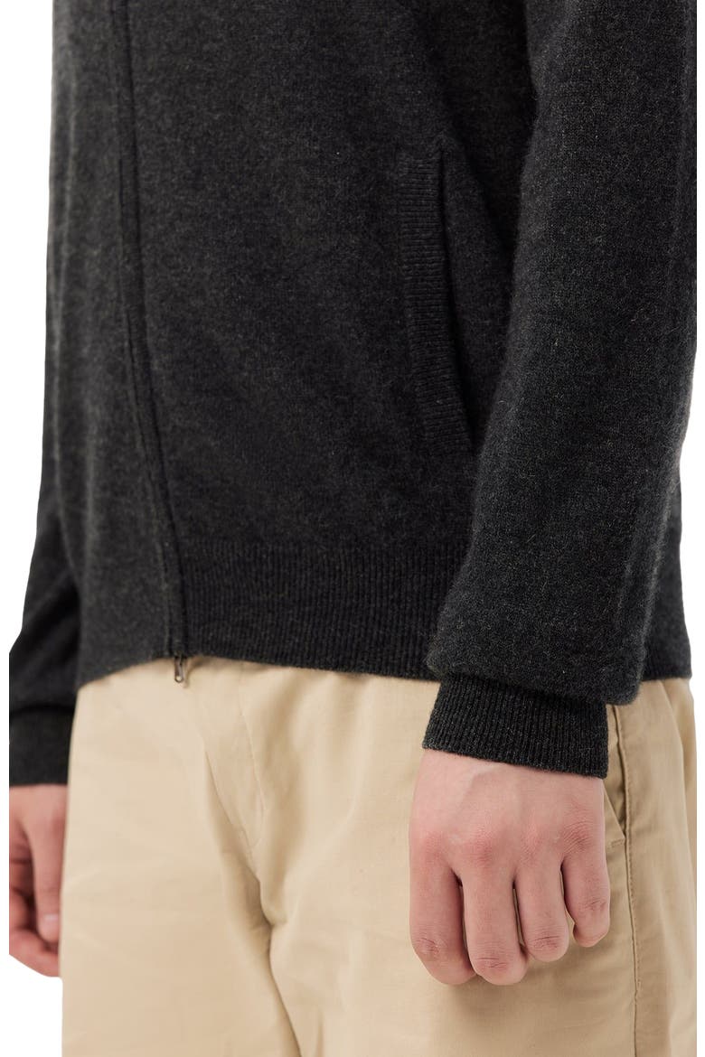 Essential Full-Zip Cashmere Cardigan, Alternate, color, charcoal