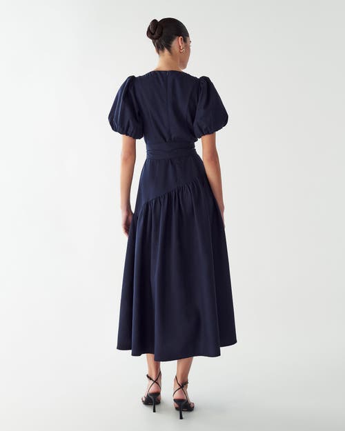 Willa Elona Midi Dress In Blue