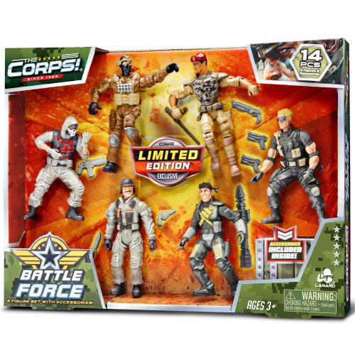 Lanard The Corps! Battle Force 6 Pack Action Figures, 3+ in Multicolored  product