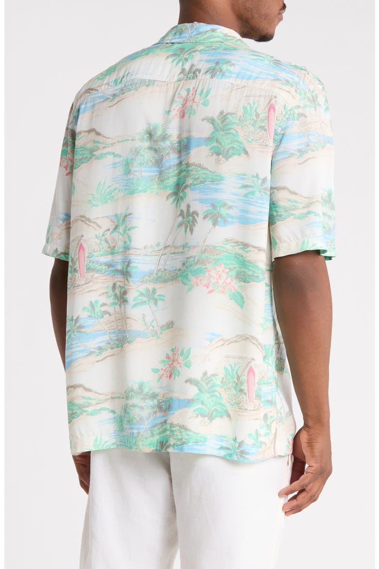 Biarritz Relaxed Fit Camp Shirt, Alternate, color, FROSTED WHITE