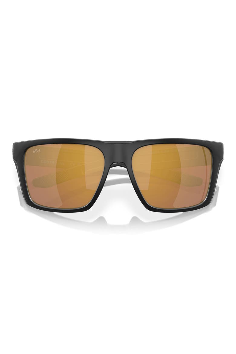 57mm Polarized Square Sunglasses, Alternate, color, MATTE BLACK