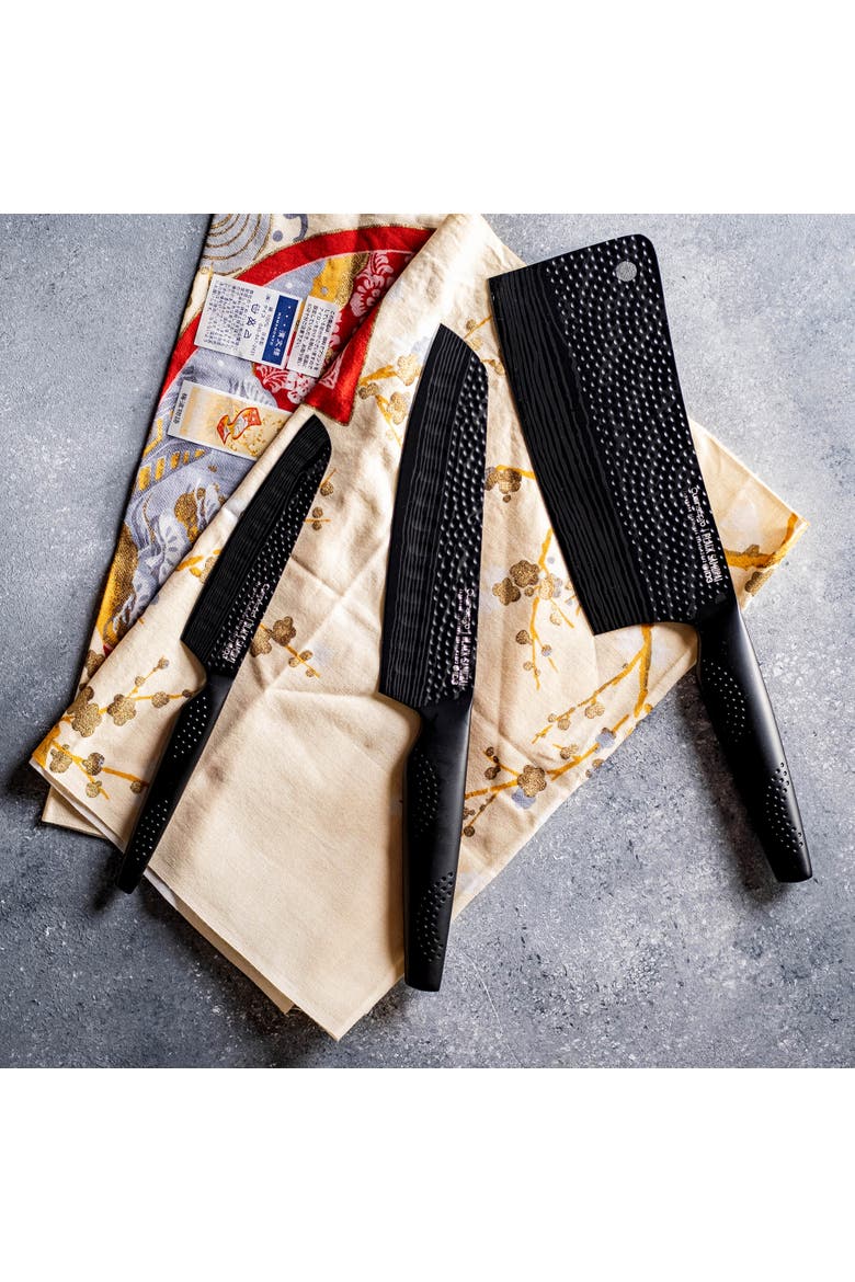 iD3® BLACK SAMURAI  Ultimate Knife Set Of 3, Alternate, color, Black