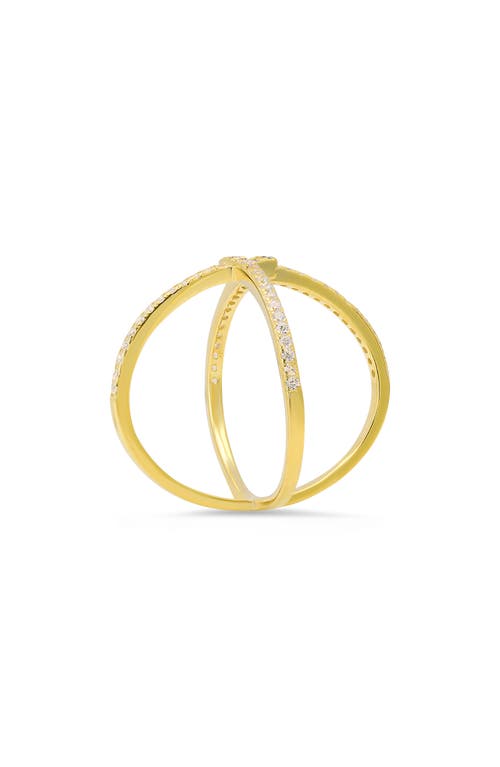 Queen Jewels Zigzag Cubic Zirconia Ring In Gold
