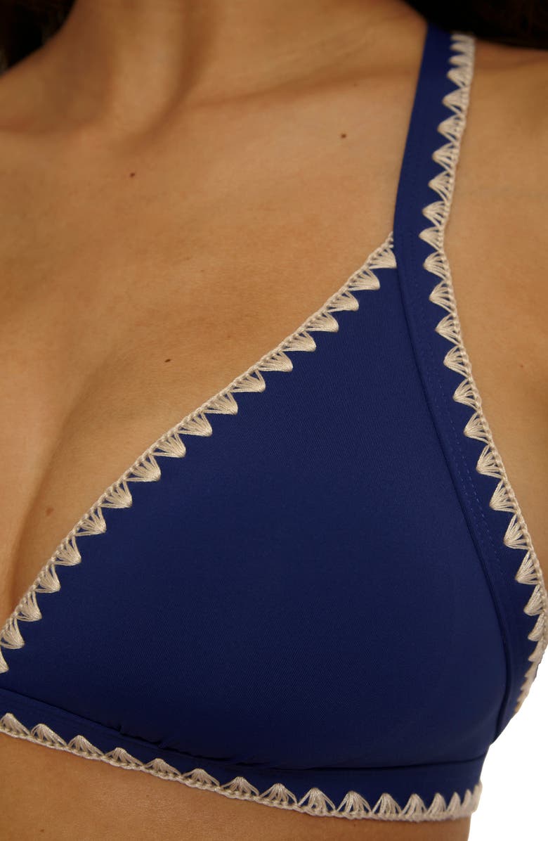 Lucky Brand Marbella Halter Bikini Top, Alternate, color, Navy