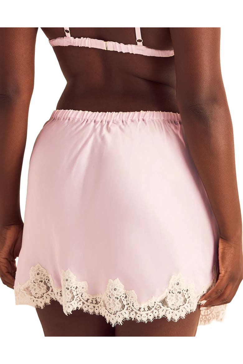 Vegan Atelier Collection Soft Silk Slip Skirt Lingerie, Alternate, color, Light pink