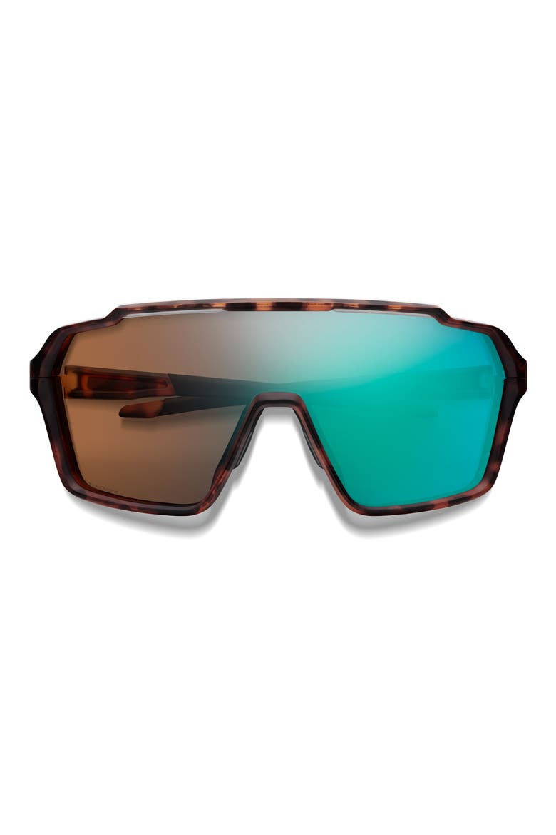 Shift XL MAG™ 142mm Shield Sunglasses, Main, color, TORTOISE / BROWN OPAL MIRROR