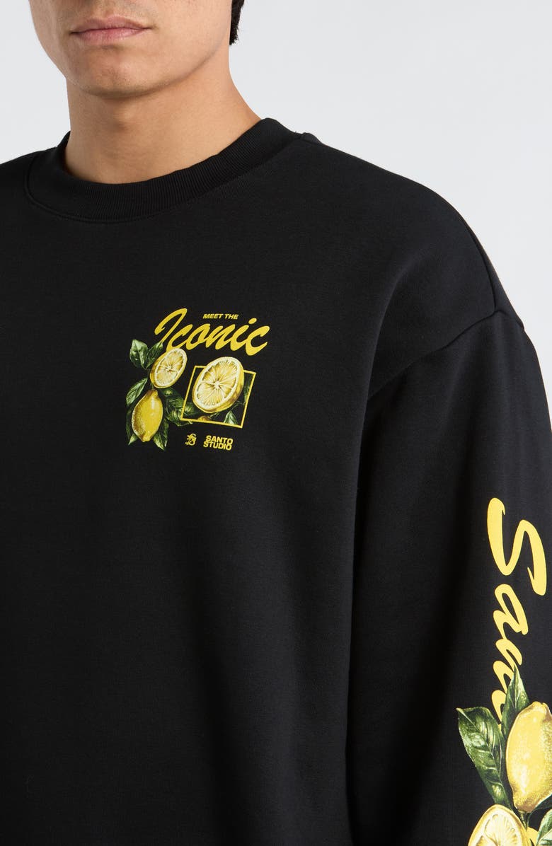 SANTO STUDIO Jett Lawrence Edition Iconic Fleece Sweatshirt, Alternate, color, Black