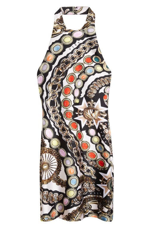 AREA AREA GEMSTONE CHAIN PRINT MINIDRESS
