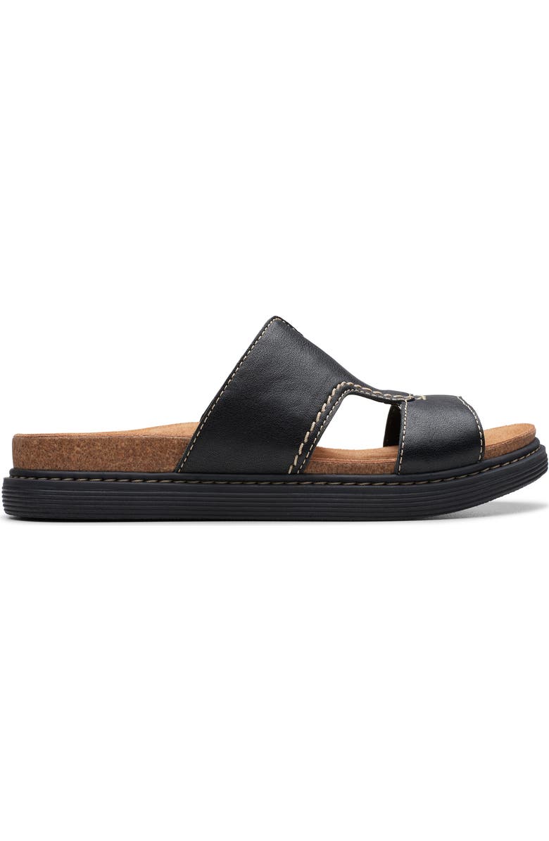 Clarks<sup>®</sup> Arwell Walk Slide Sandal, Alternate, color, Black Leather