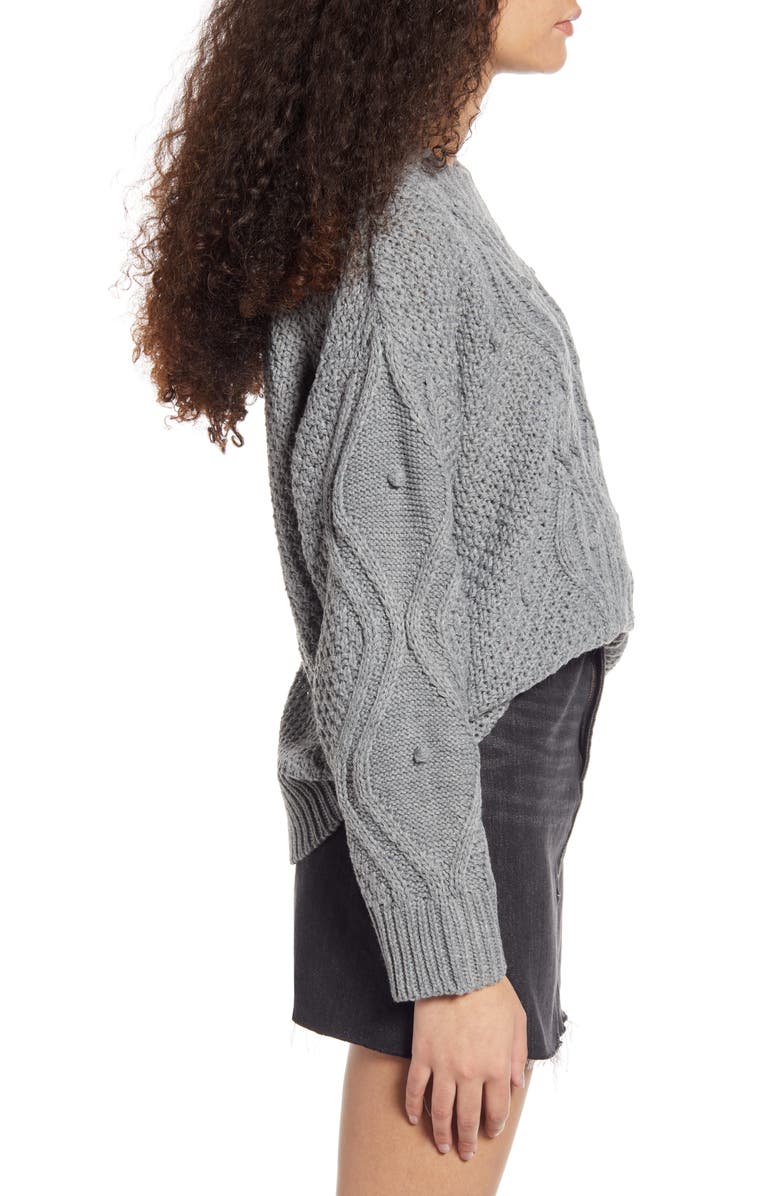 Cotton Emporium Textured Cable Sweater, Alternate, color, 
