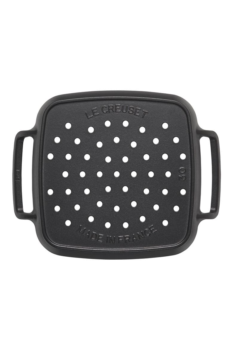 Alpine Cast Iron Square Grill Basket, Alternate, color, MATTE BLACK