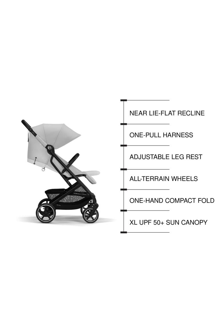 Beezy 2 Compact City Stroller, Alternate, color, FOG GREY